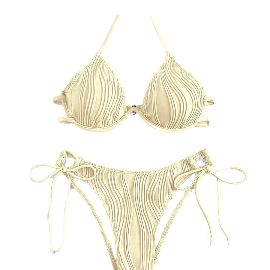 Wholesale Three-point swimsuit women's sexy beautiful back split bikini